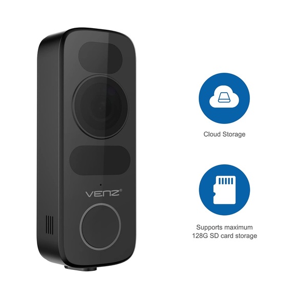 NIOB VENZ WiFi Video Doorbell Camera, Wired - Picture 2 of 2